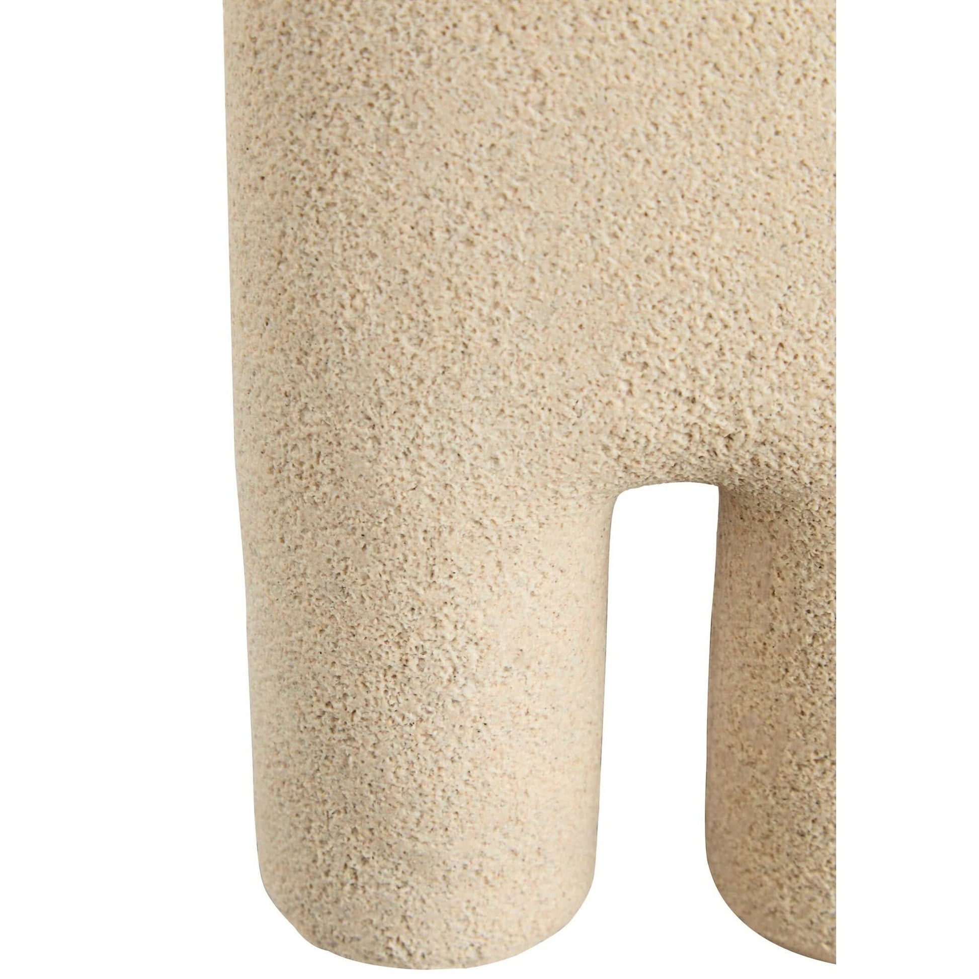 Broc Large Sandstone Effect Sculptured Vase   Nicholas John Interiors