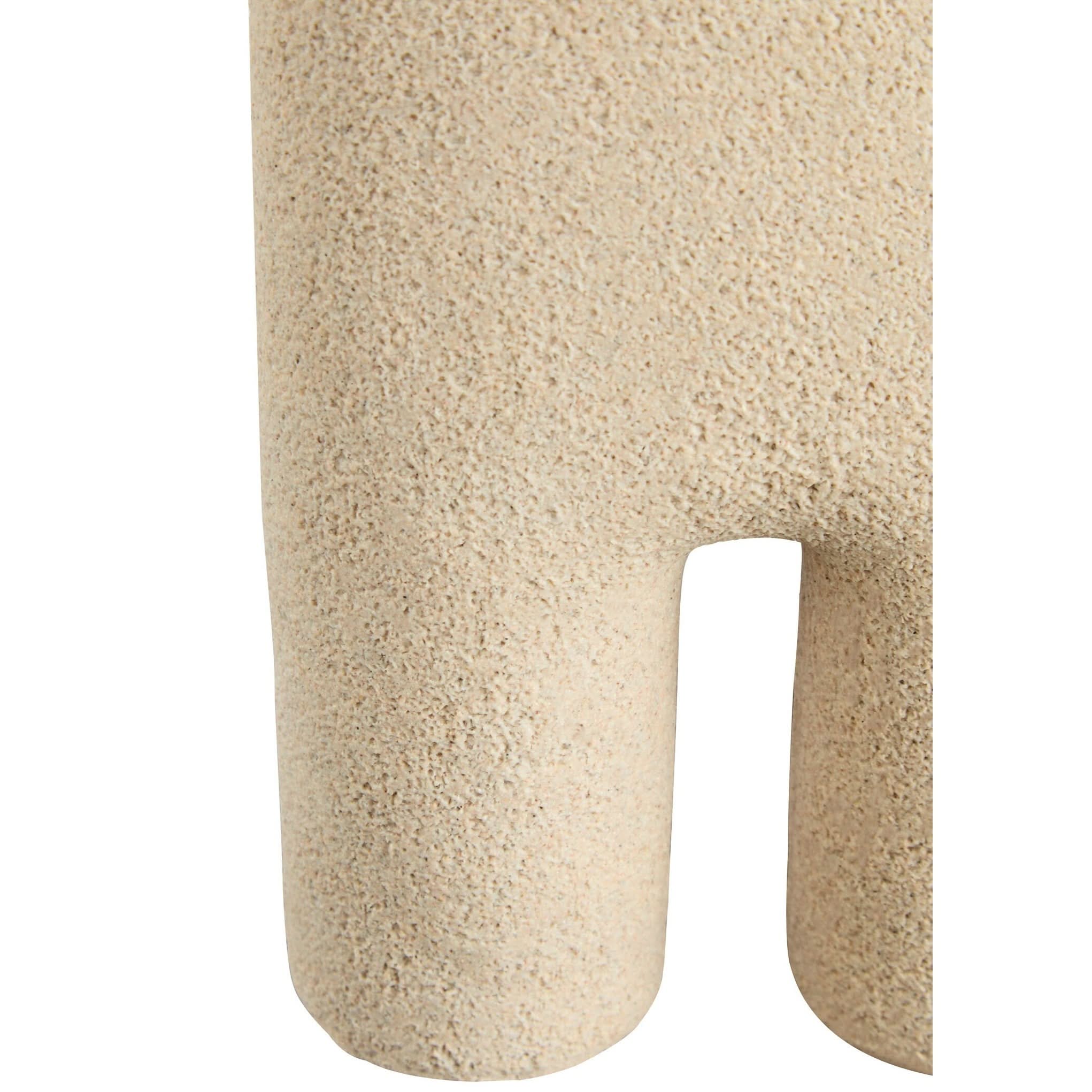 Broc Large Sandstone Effect Sculptured Vase   Nicholas John Interiors
