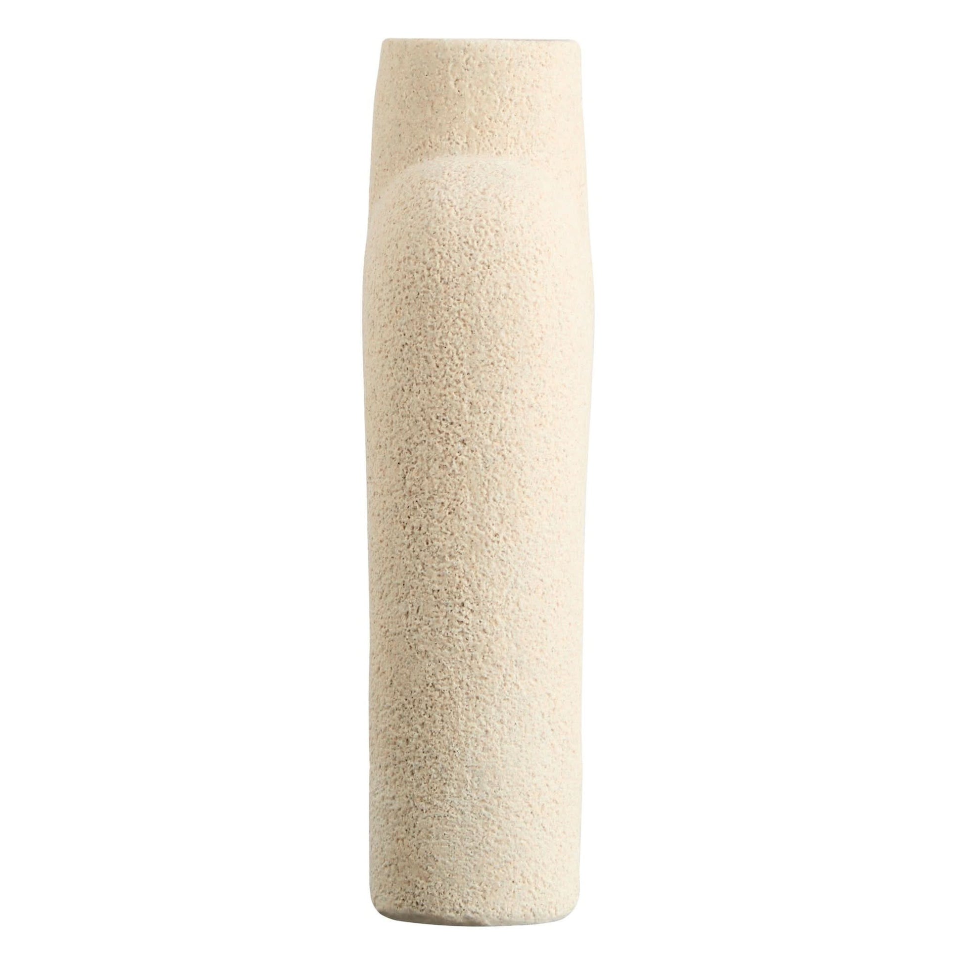 Broc Large Sandstone Effect Sculptured Vase   Nicholas John Interiors