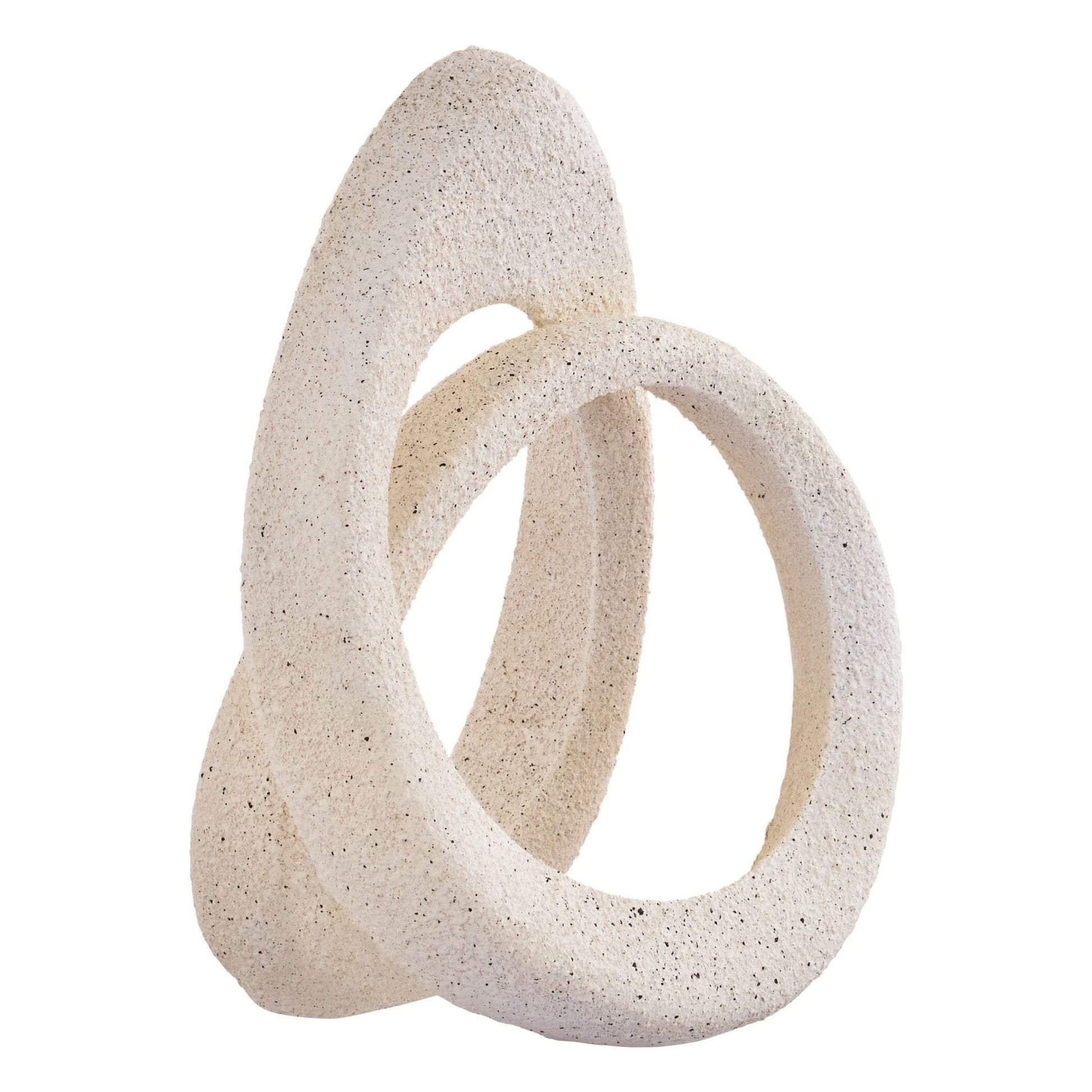 Broc Cream Textured Loop Sculpture   Nicholas John Interiors