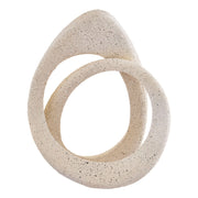 Broc Cream Textured Loop Sculpture   Nicholas John Interiors