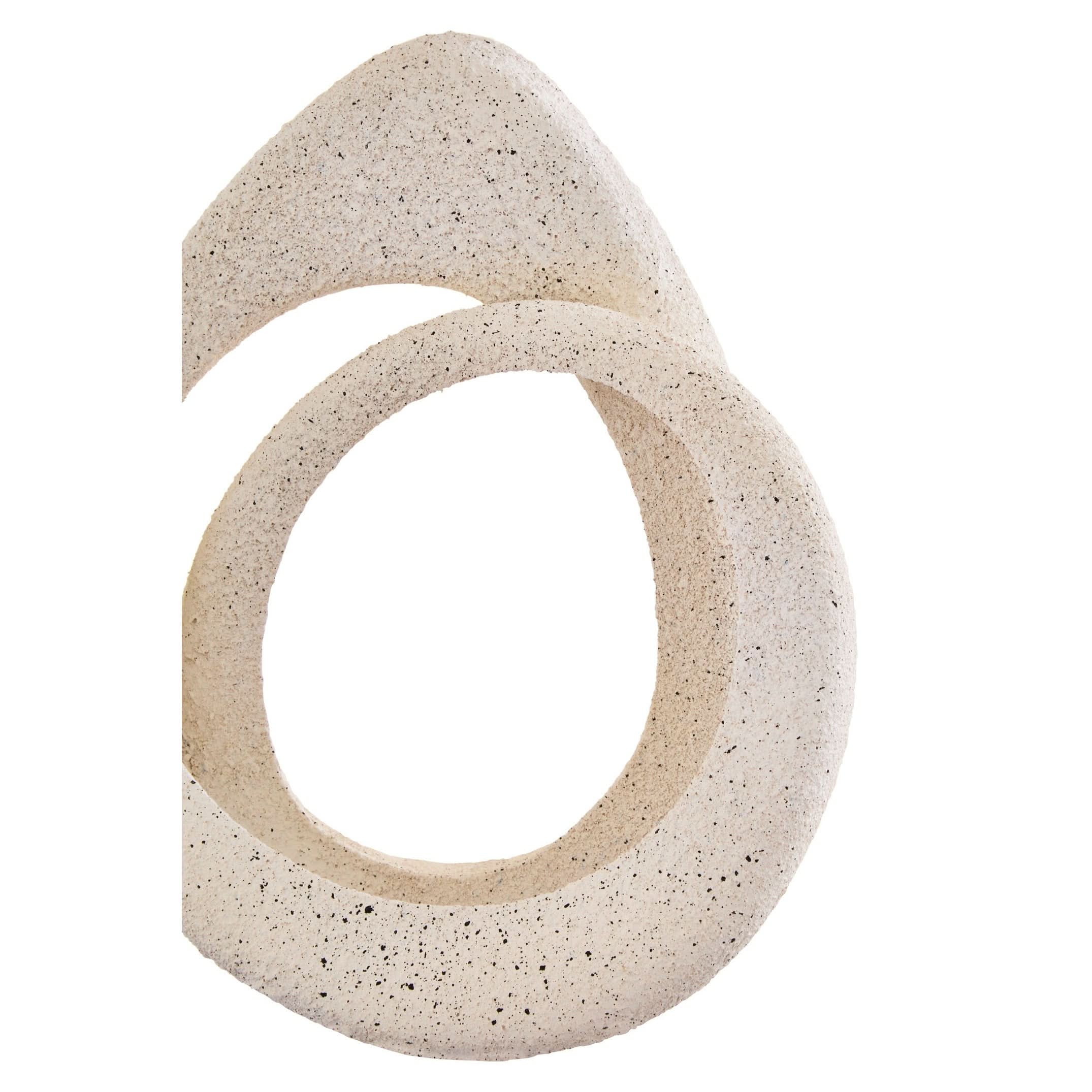 Broc Cream Textured Loop Sculpture   Nicholas John Interiors