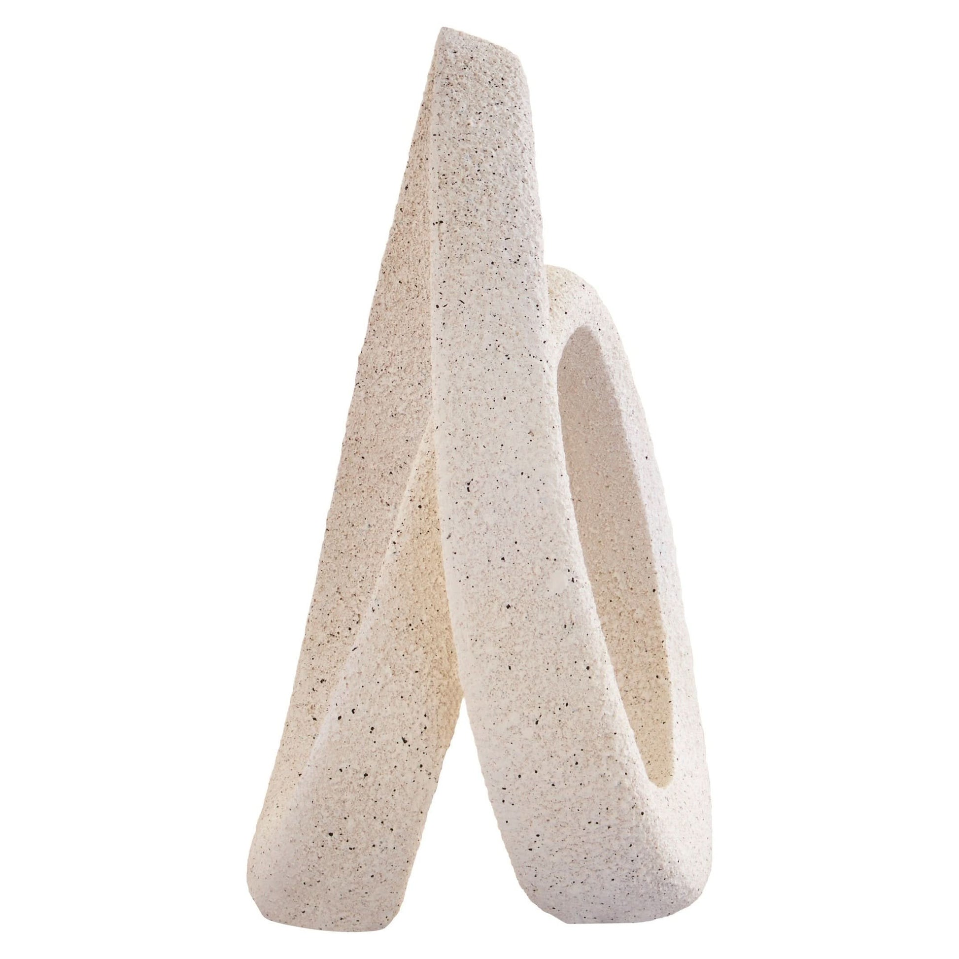 Broc Cream Textured Loop Sculpture   Nicholas John Interiors
