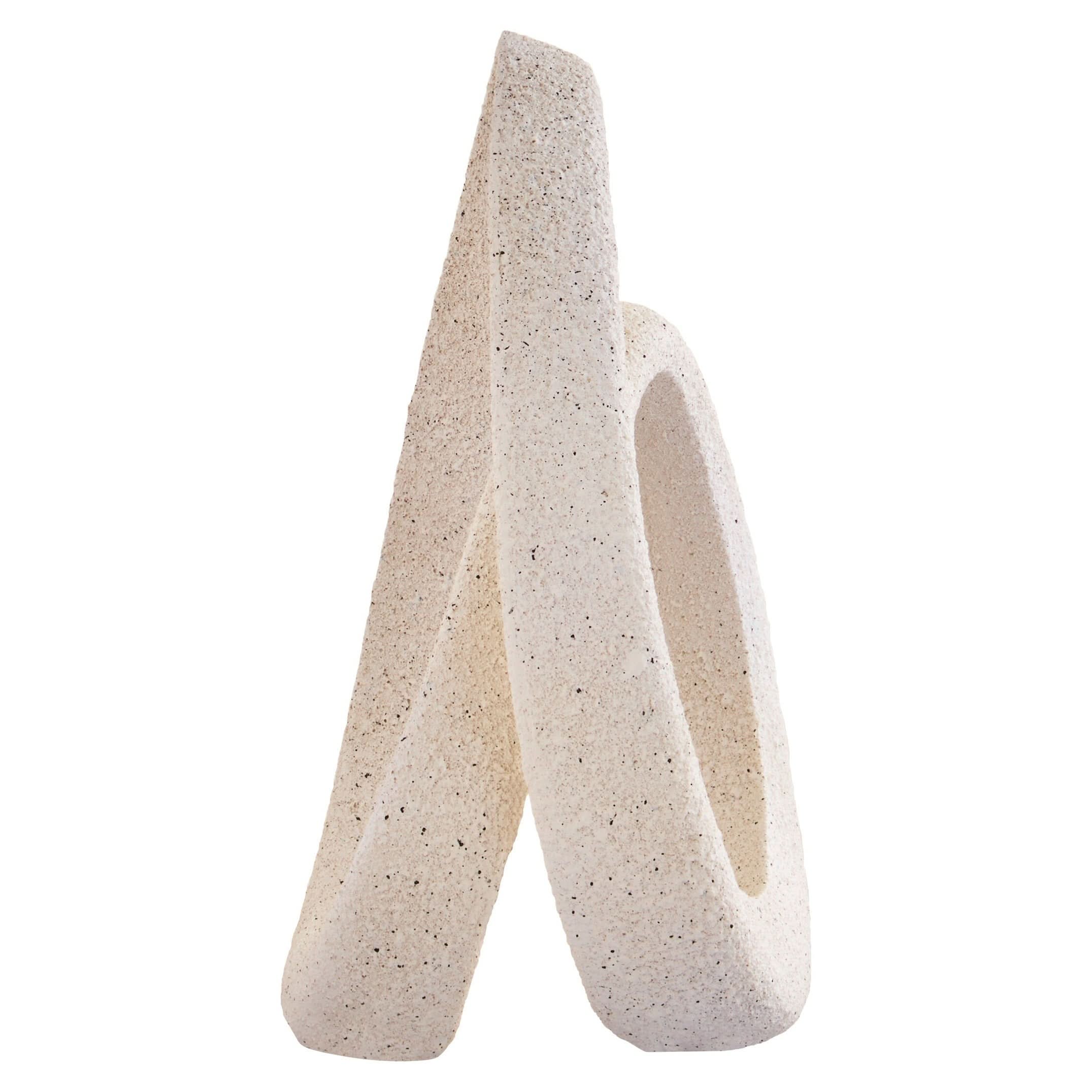 Broc Cream Textured Loop Sculpture   Nicholas John Interiors