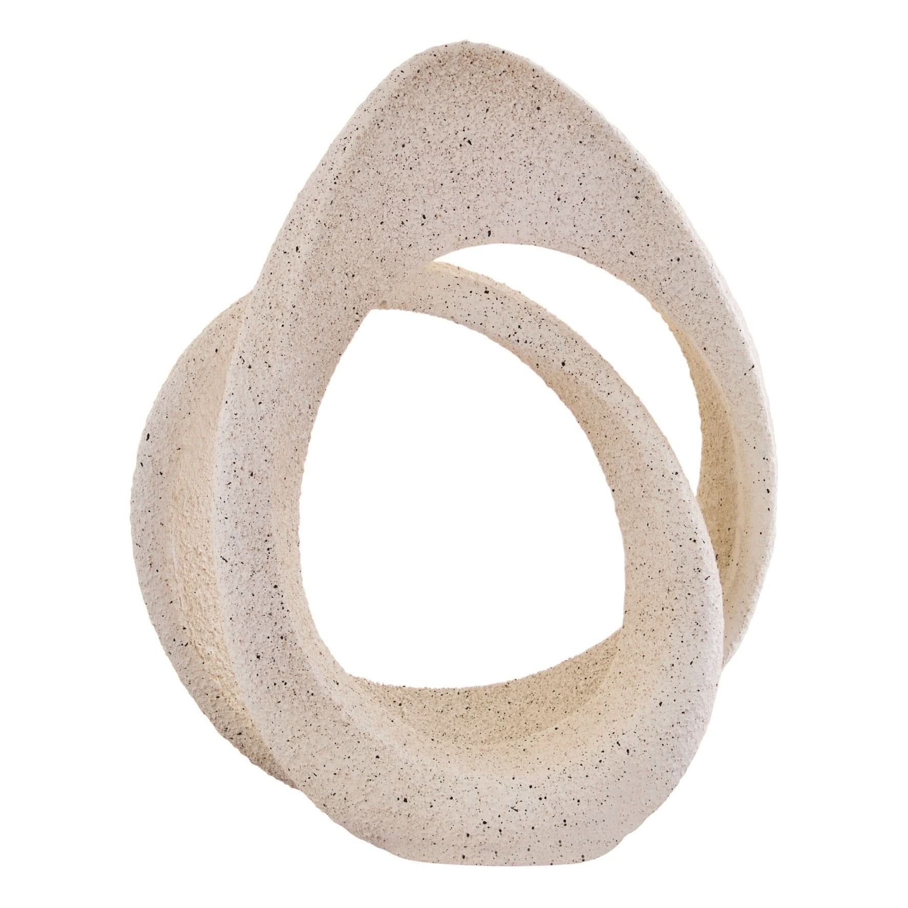 Broc Cream Textured Loop Sculpture   Nicholas John Interiors