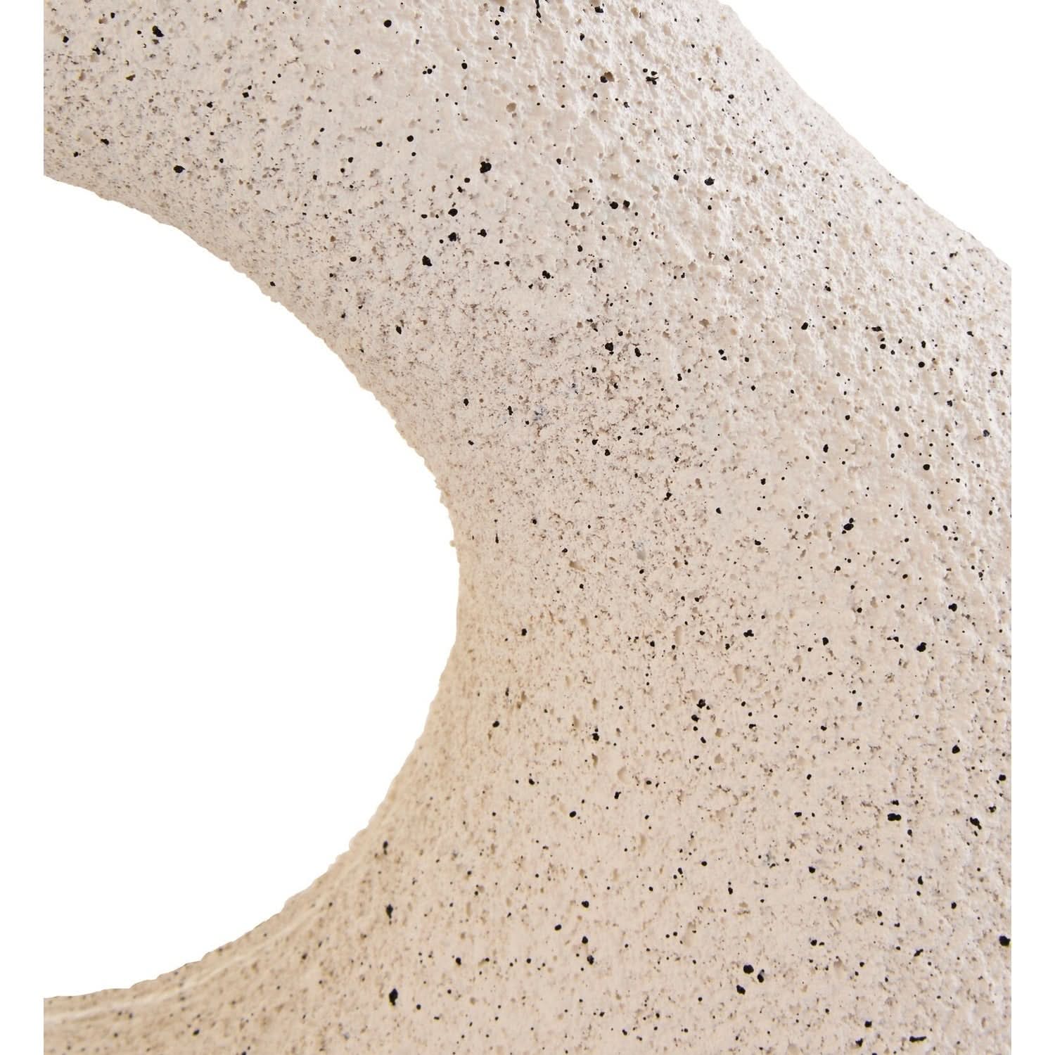 Broc Cream Textured Abstract Loop Sculpture On Pedestal   Nicholas John Interiors