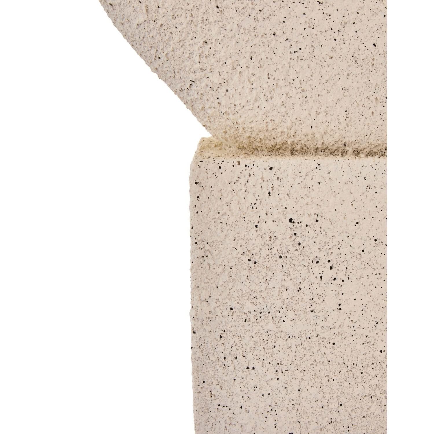 Broc Cream Textured Abstract Loop Sculpture On Pedestal   Nicholas John Interiors
