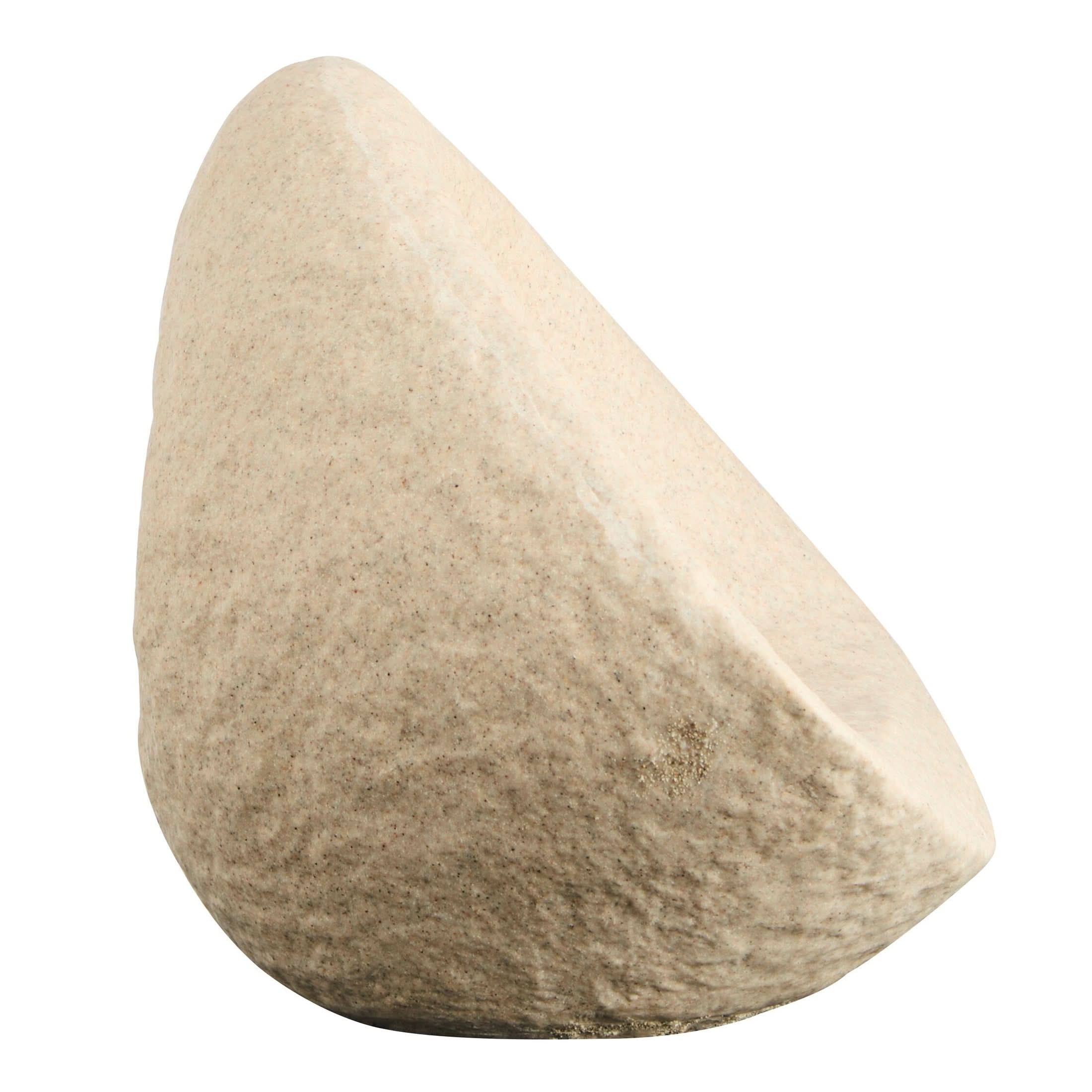 Broc Sandstone Effect Geometric Sculpture   Nicholas John Interiors