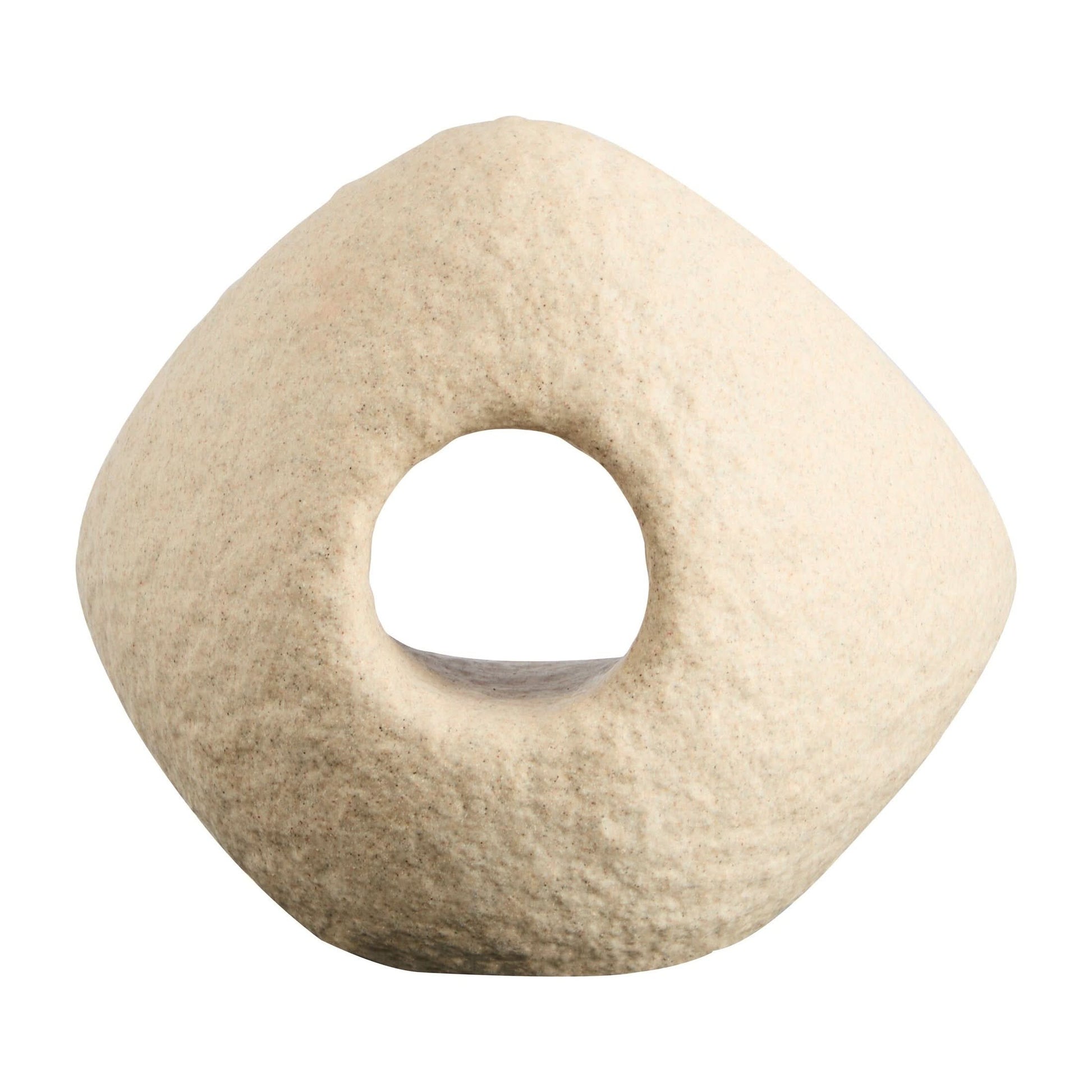 Broc Sandstone Effect Geometric Sculpture   Nicholas John Interiors