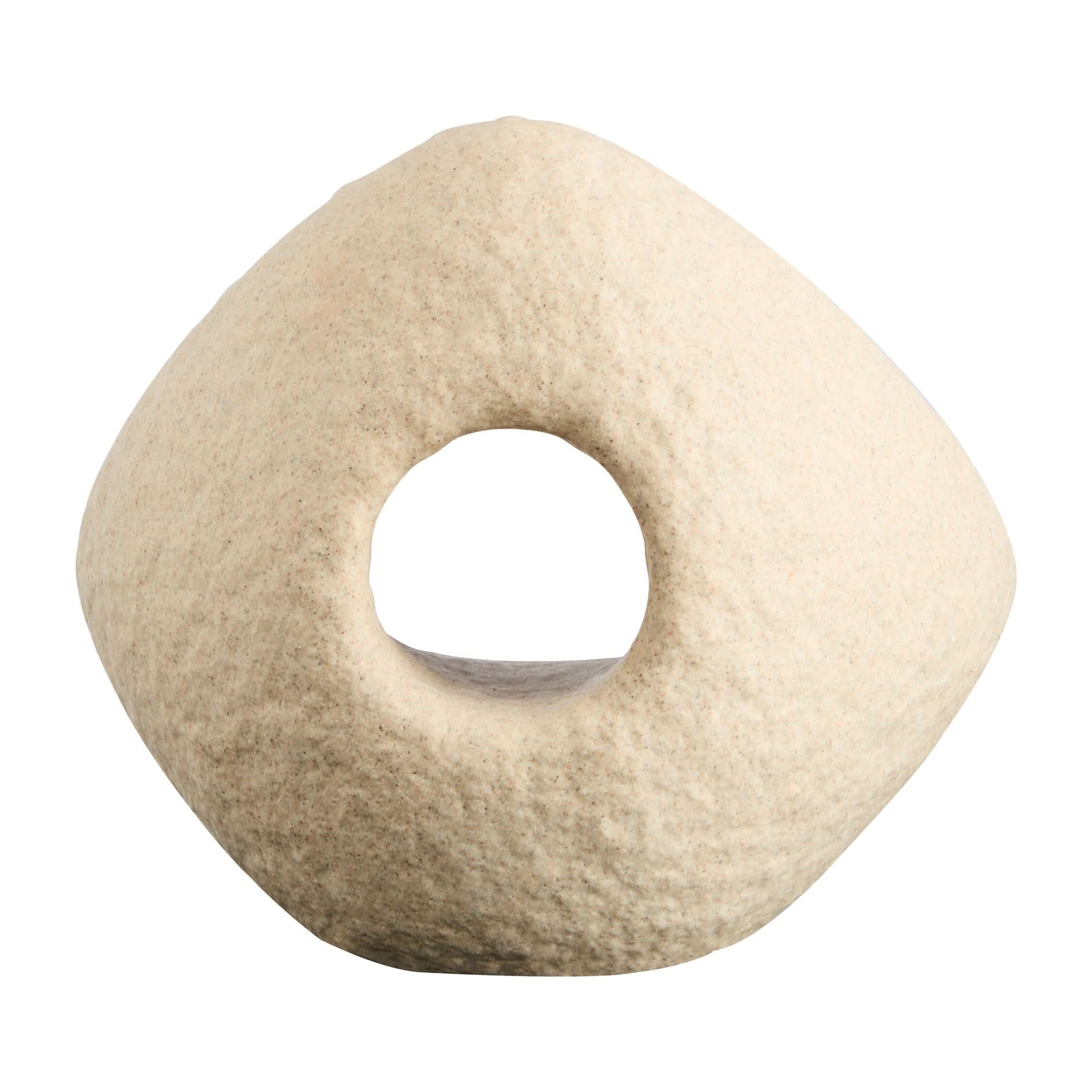 Broc Sandstone Effect Geometric Sculpture   Nicholas John Interiors