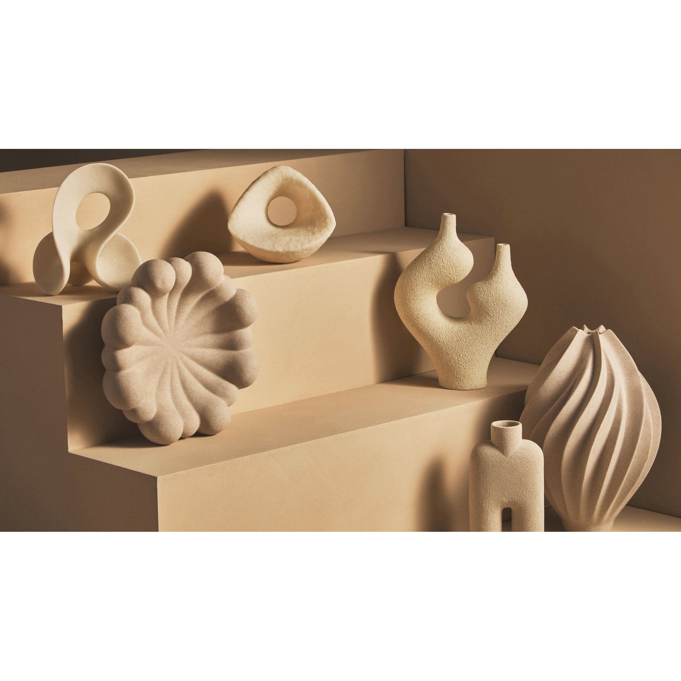 Broc Small White Marble Effect Abstract Loop Sculpture   Nicholas John Interiors