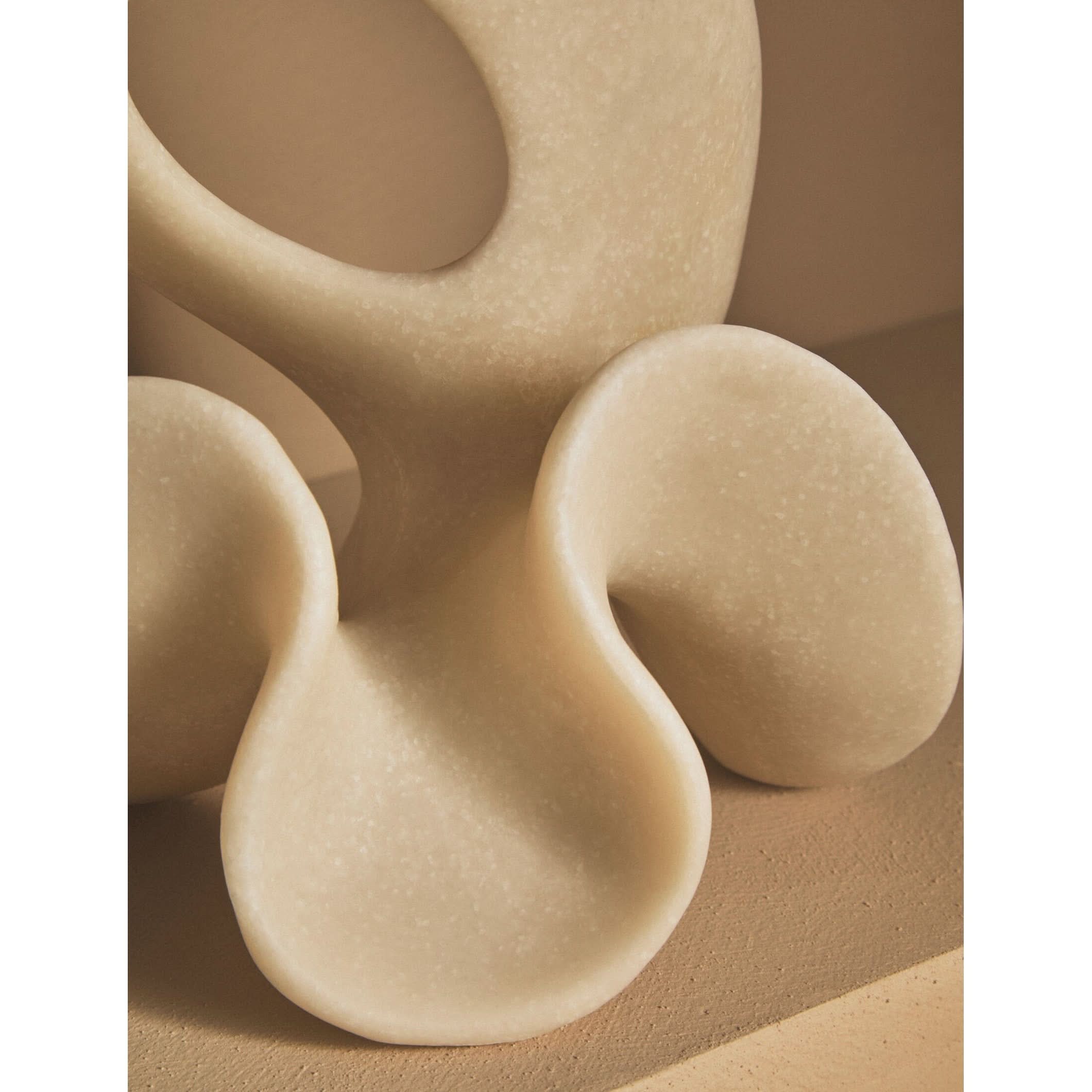 Broc Small White Marble Effect Abstract Loop Sculpture   Nicholas John Interiors