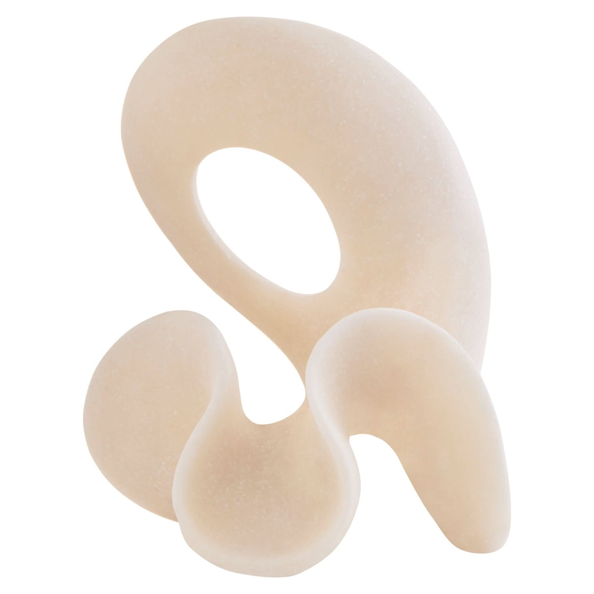 Broc Small White Marble Effect Abstract Loop Sculpture   Nicholas John Interiors