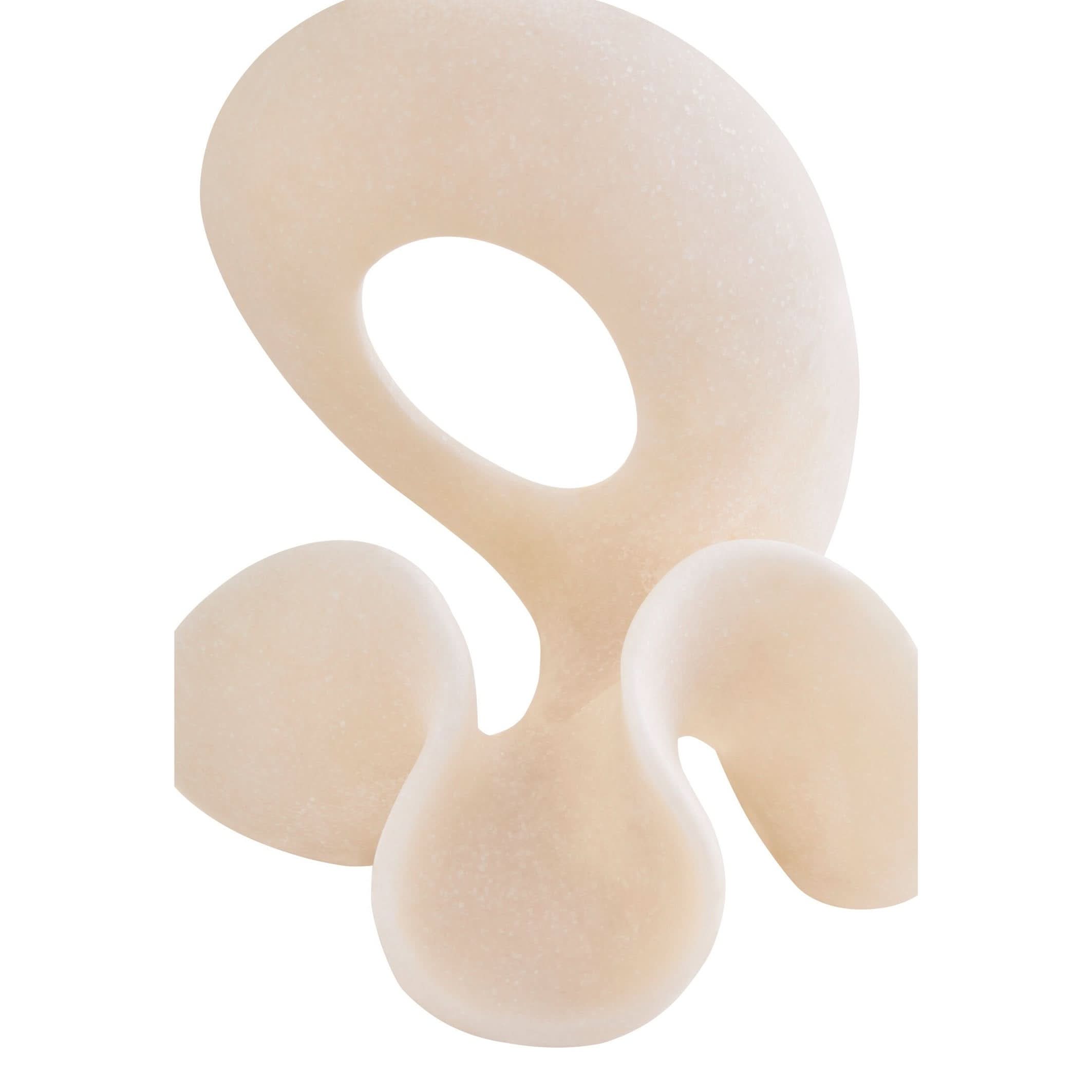 Broc Small White Marble Effect Abstract Loop Sculpture   Nicholas John Interiors