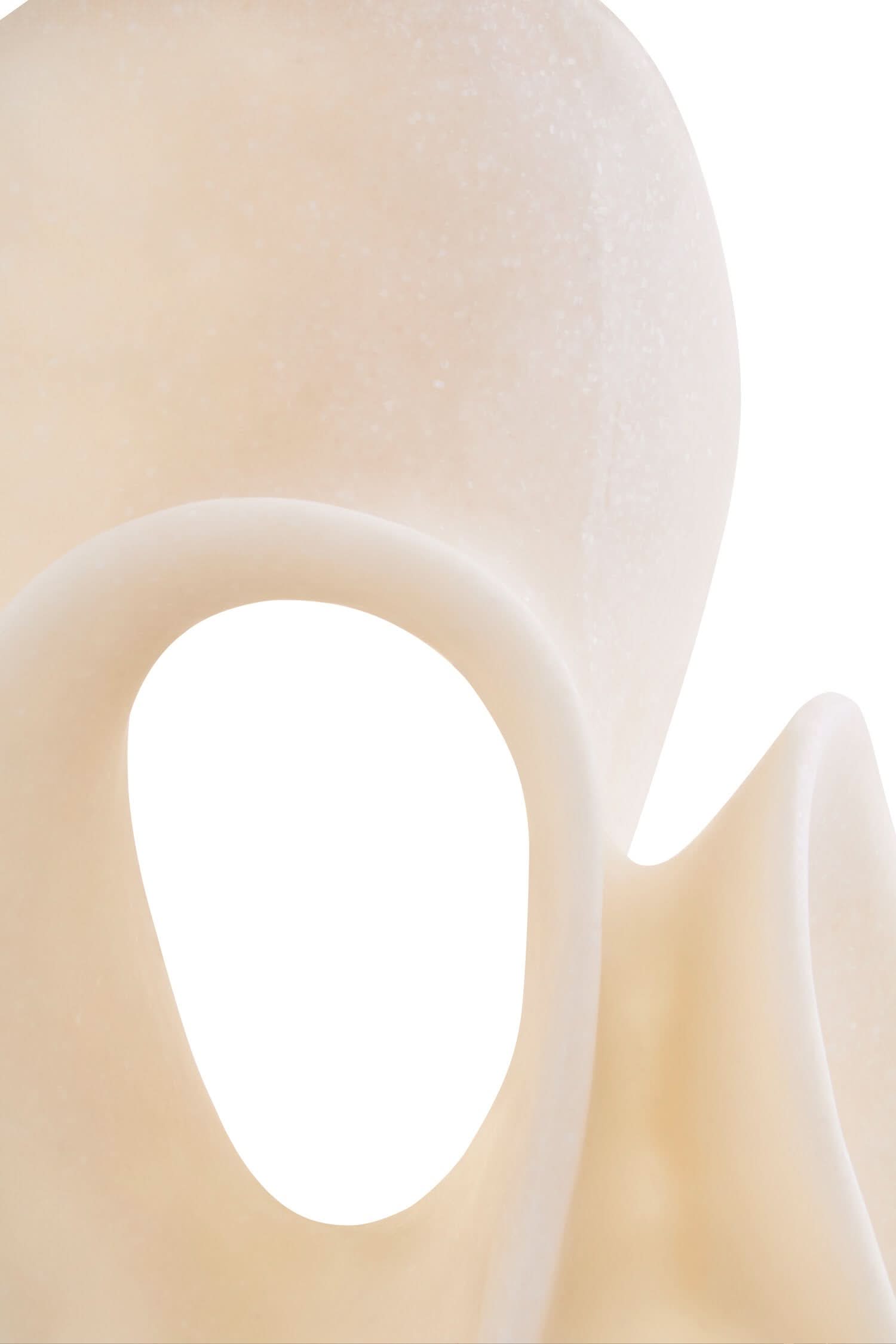 Broc Large White Marble Effect Abstract Loop Sculpture   Nicholas John Interiors
