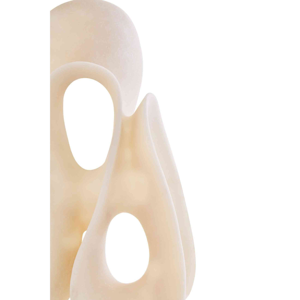 Broc Large White Marble Effect Abstract Loop Sculpture   Nicholas John Interiors