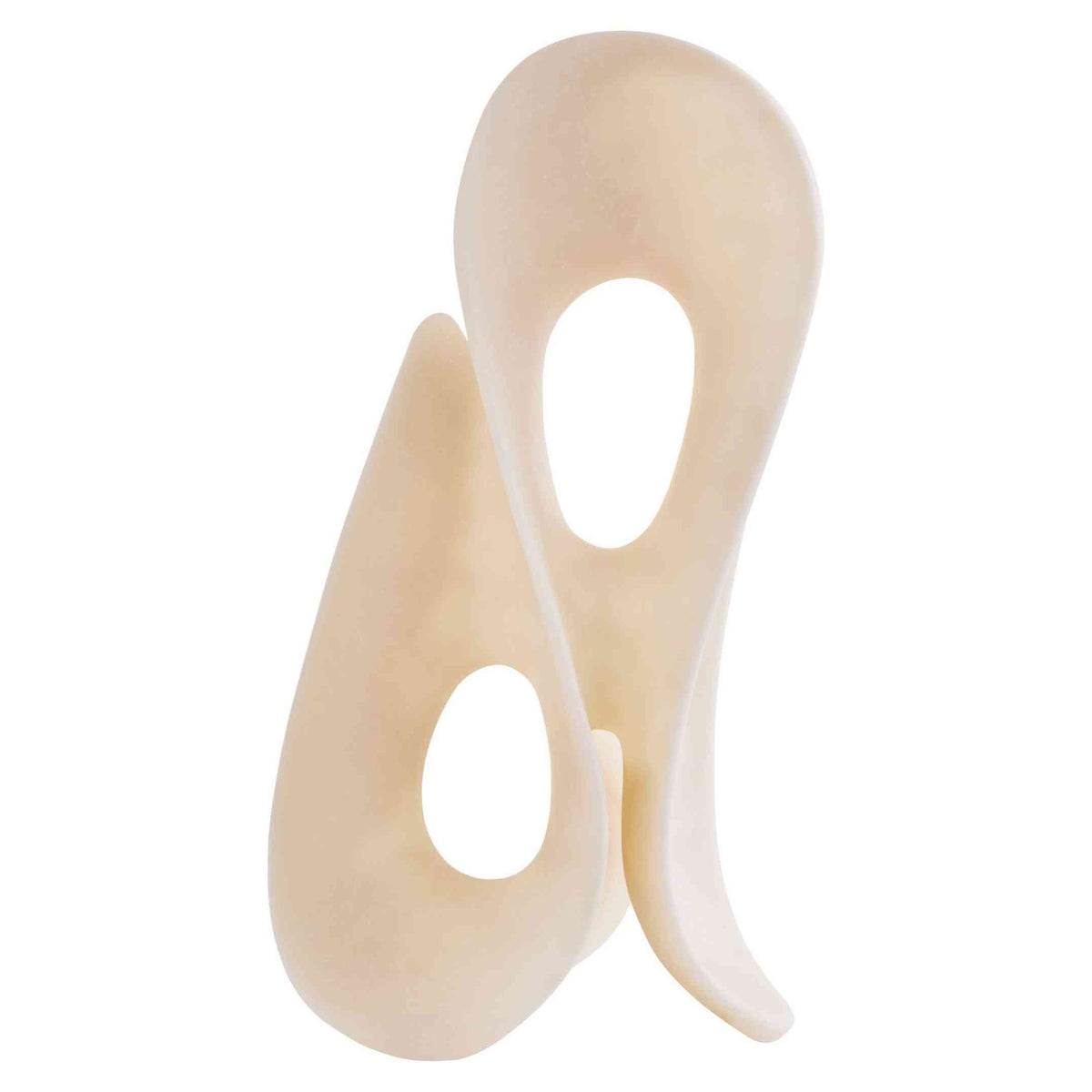 Broc Large White Marble Effect Abstract Loop Sculpture   Nicholas John Interiors