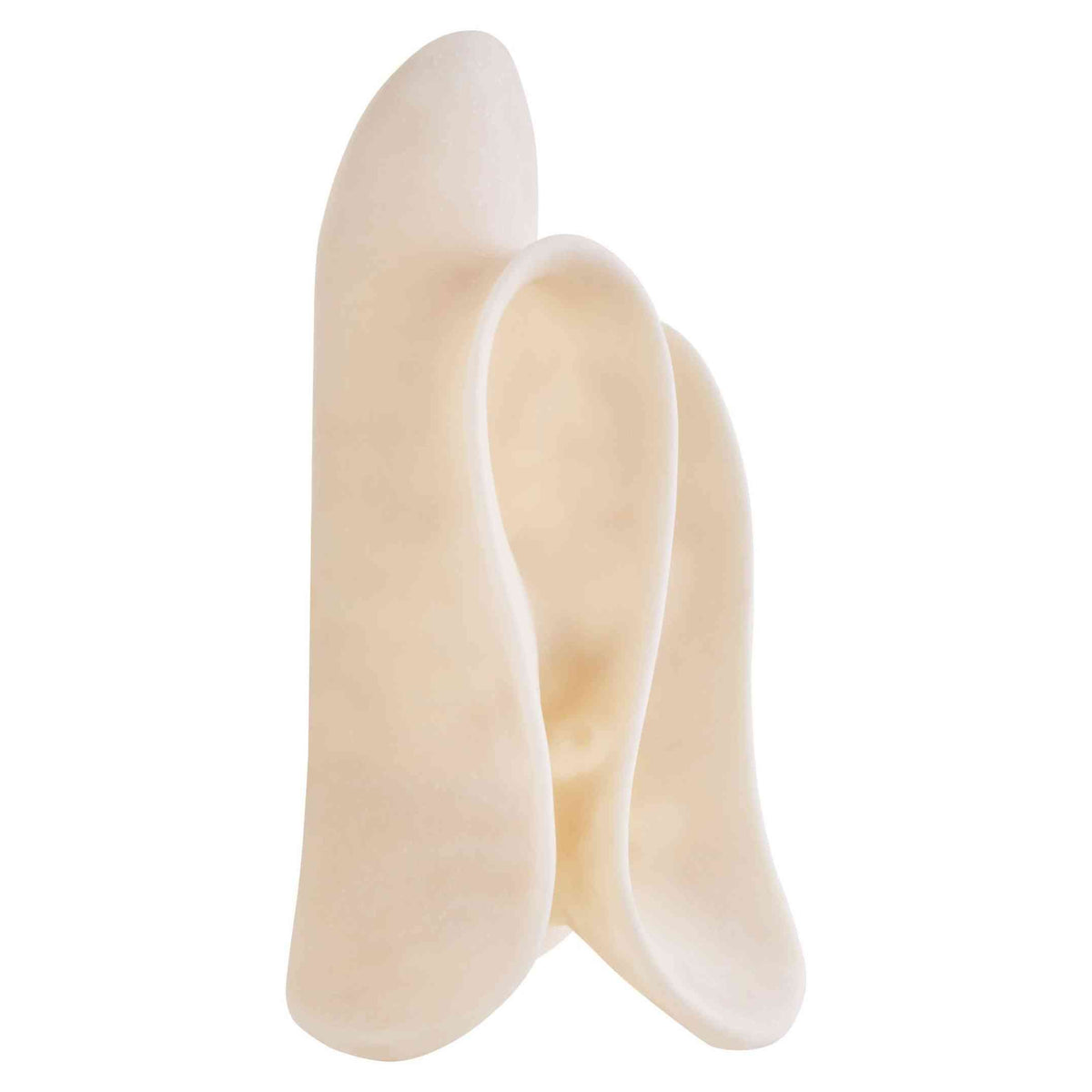 Broc Large White Marble Effect Abstract Loop Sculpture   Nicholas John Interiors