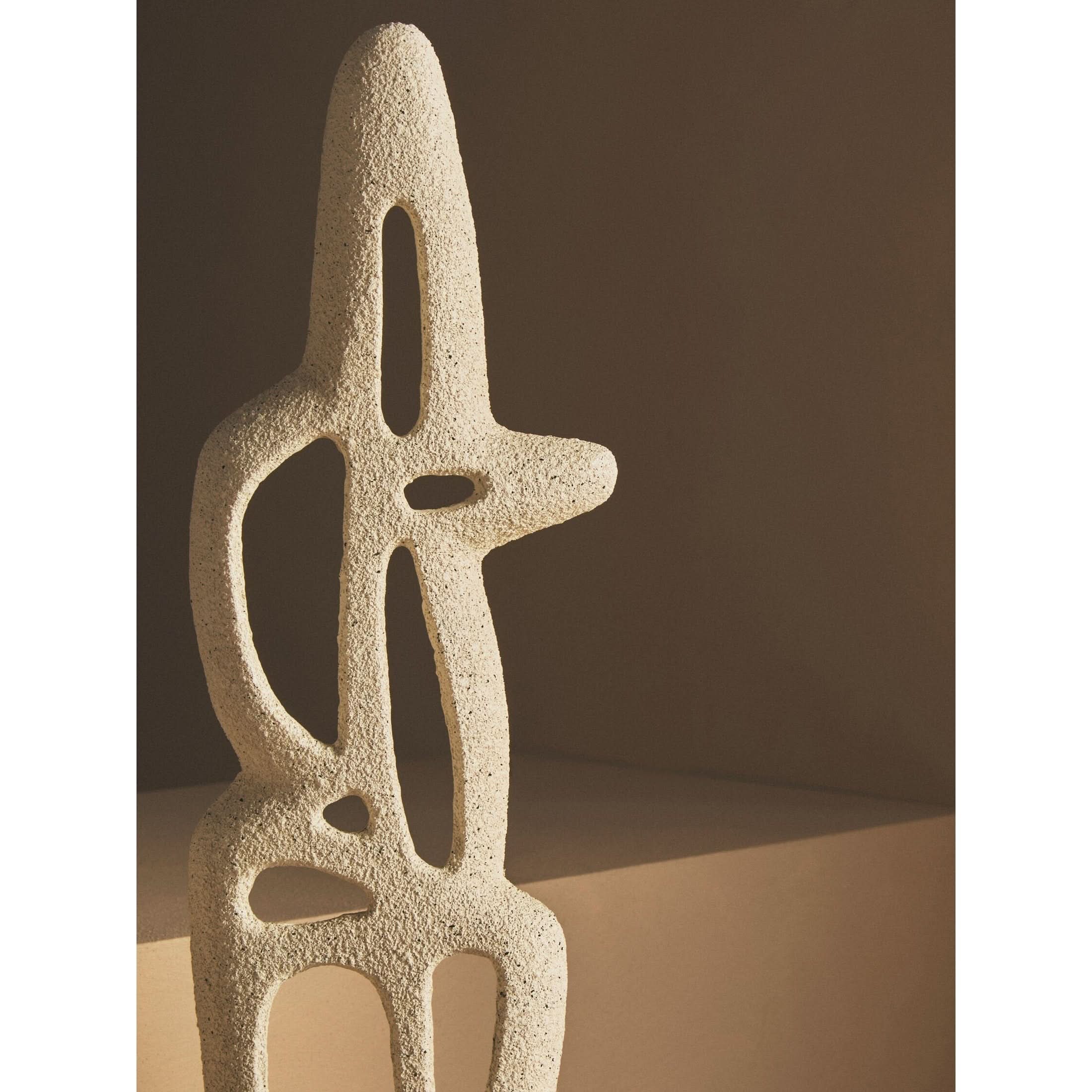 Broc Cream Textured Abstract Interlocking Sculpture   Nicholas John Interiors