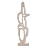 Broc Cream Textured Abstract Interlocking Sculpture   Nicholas John Interiors