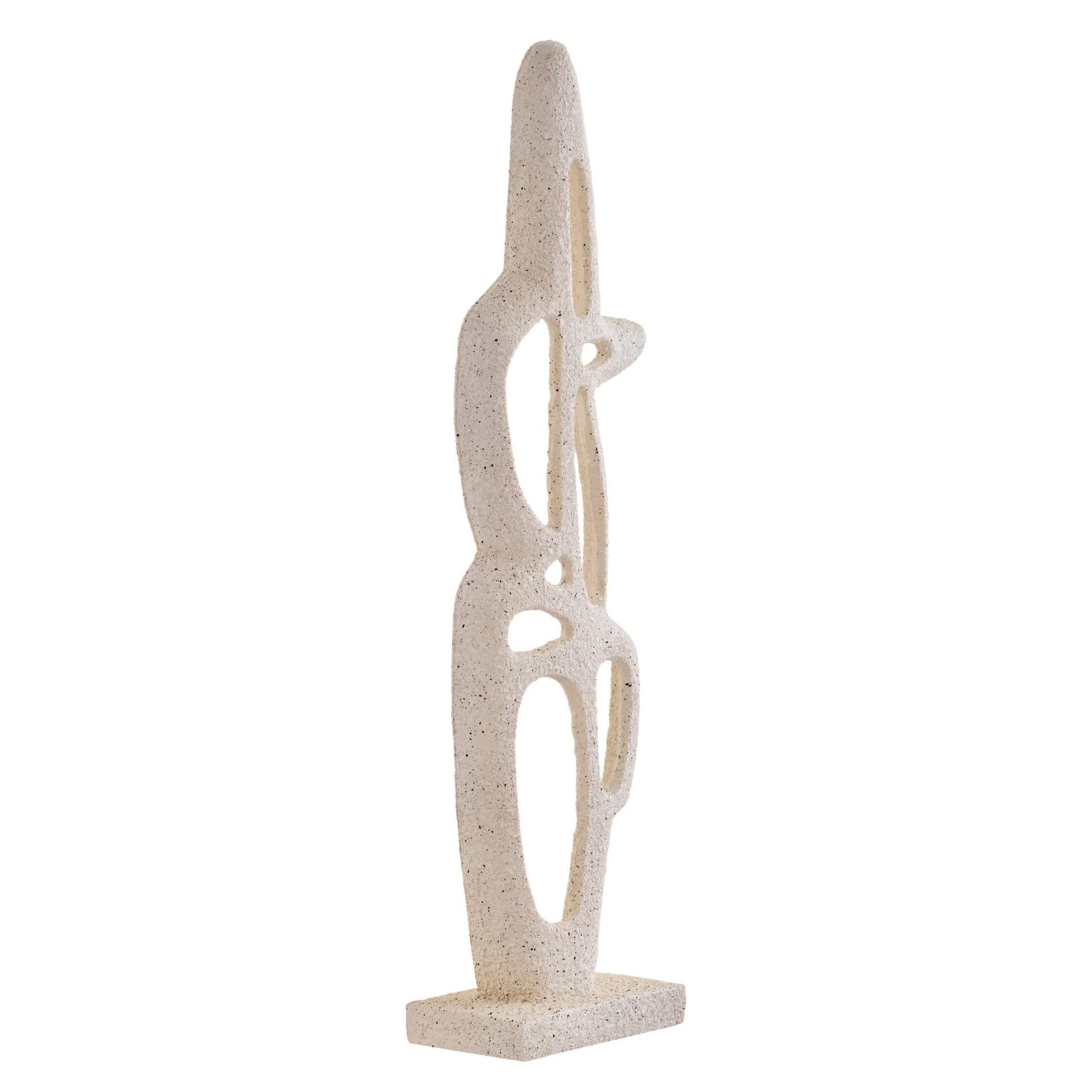 Broc Cream Textured Abstract Interlocking Sculpture   Nicholas John Interiors