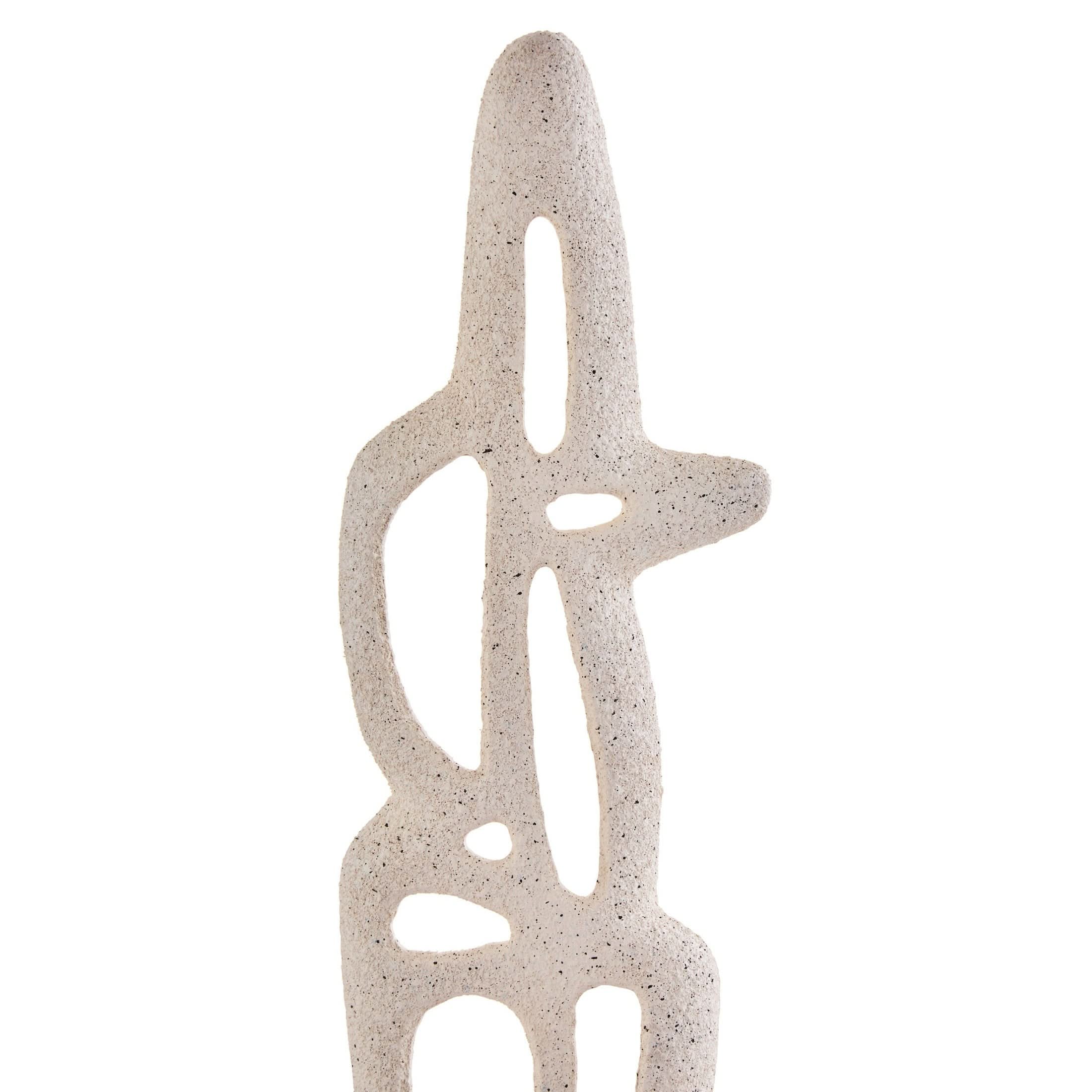 Broc Cream Textured Abstract Interlocking Sculpture   Nicholas John Interiors