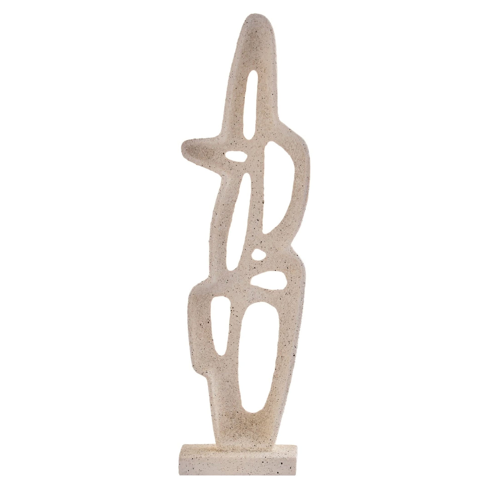 Broc Cream Textured Abstract Interlocking Sculpture   Nicholas John Interiors