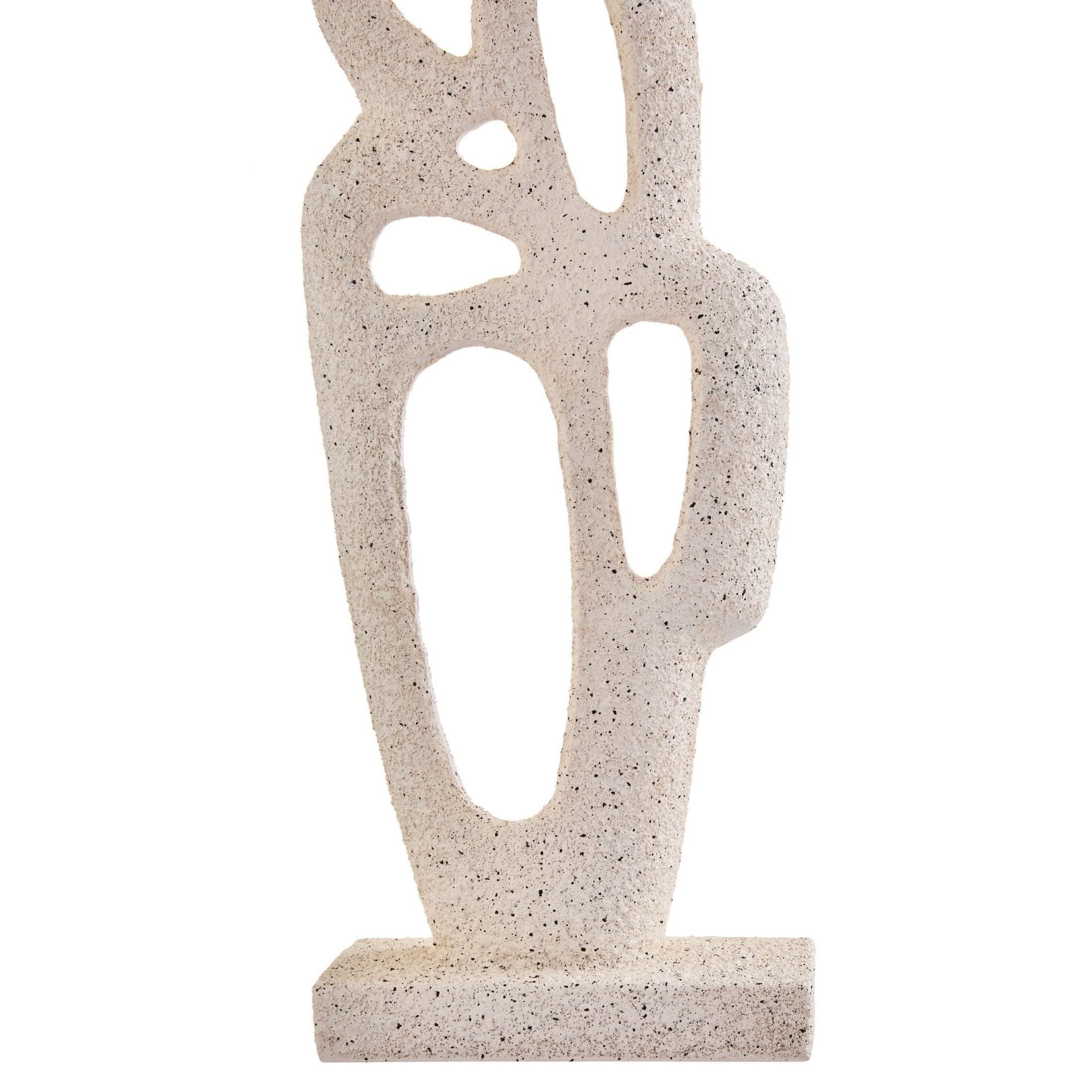 Broc Cream Textured Abstract Interlocking Sculpture   Nicholas John Interiors