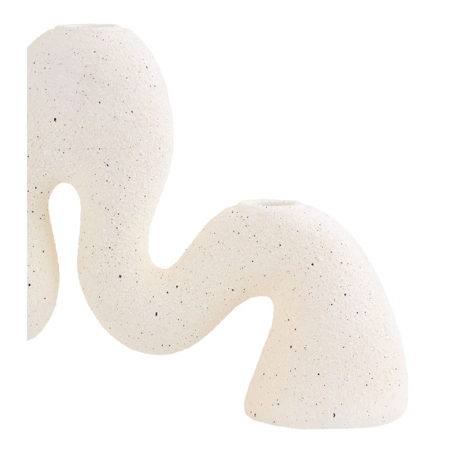 Broc Cream Organic Candle Holder   Nicholas John Interiors