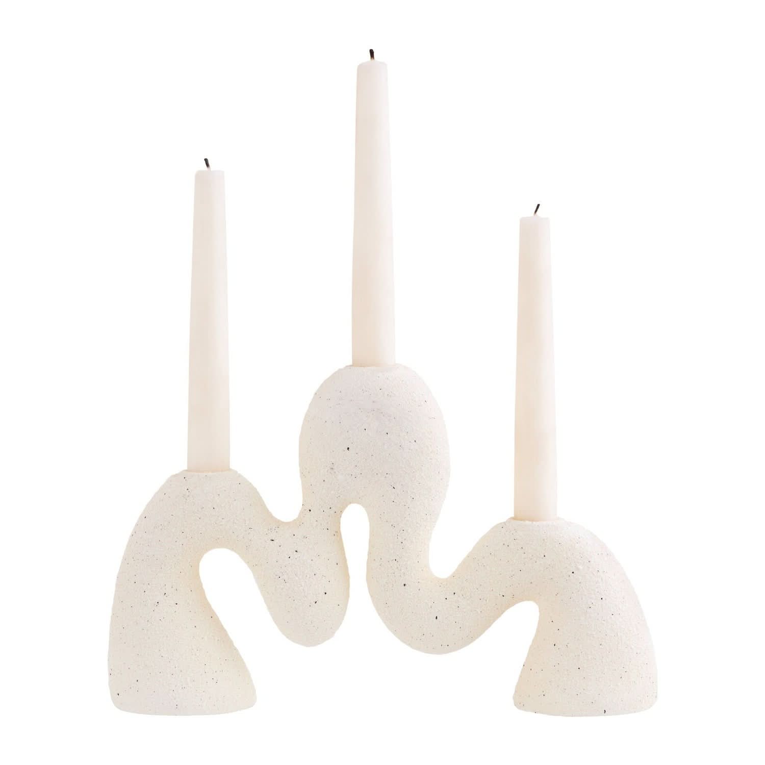Broc Cream Organic Candle Holder   Nicholas John Interiors