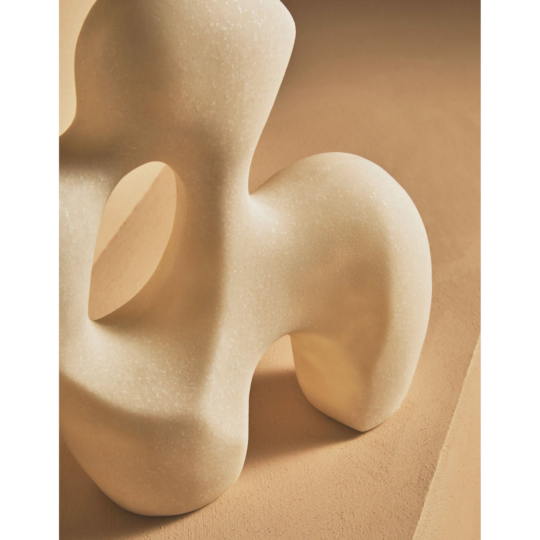 Broc White Marble Effect Organic Sculpture   Nicholas John Interiors