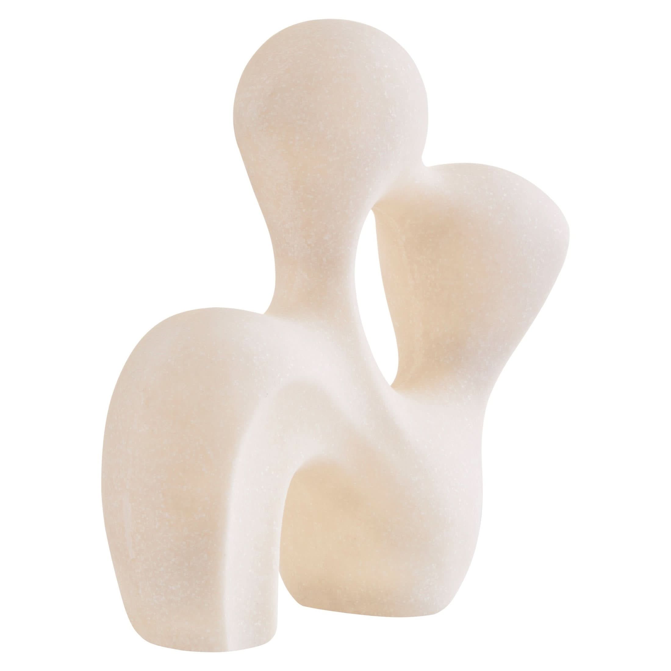 Broc White Marble Effect Organic Sculpture   Nicholas John Interiors