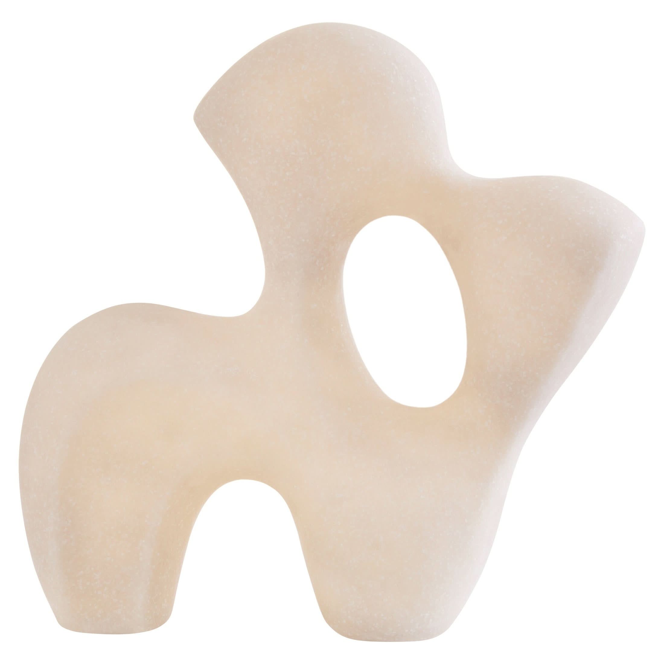 Broc White Marble Effect Organic Sculpture   Nicholas John Interiors