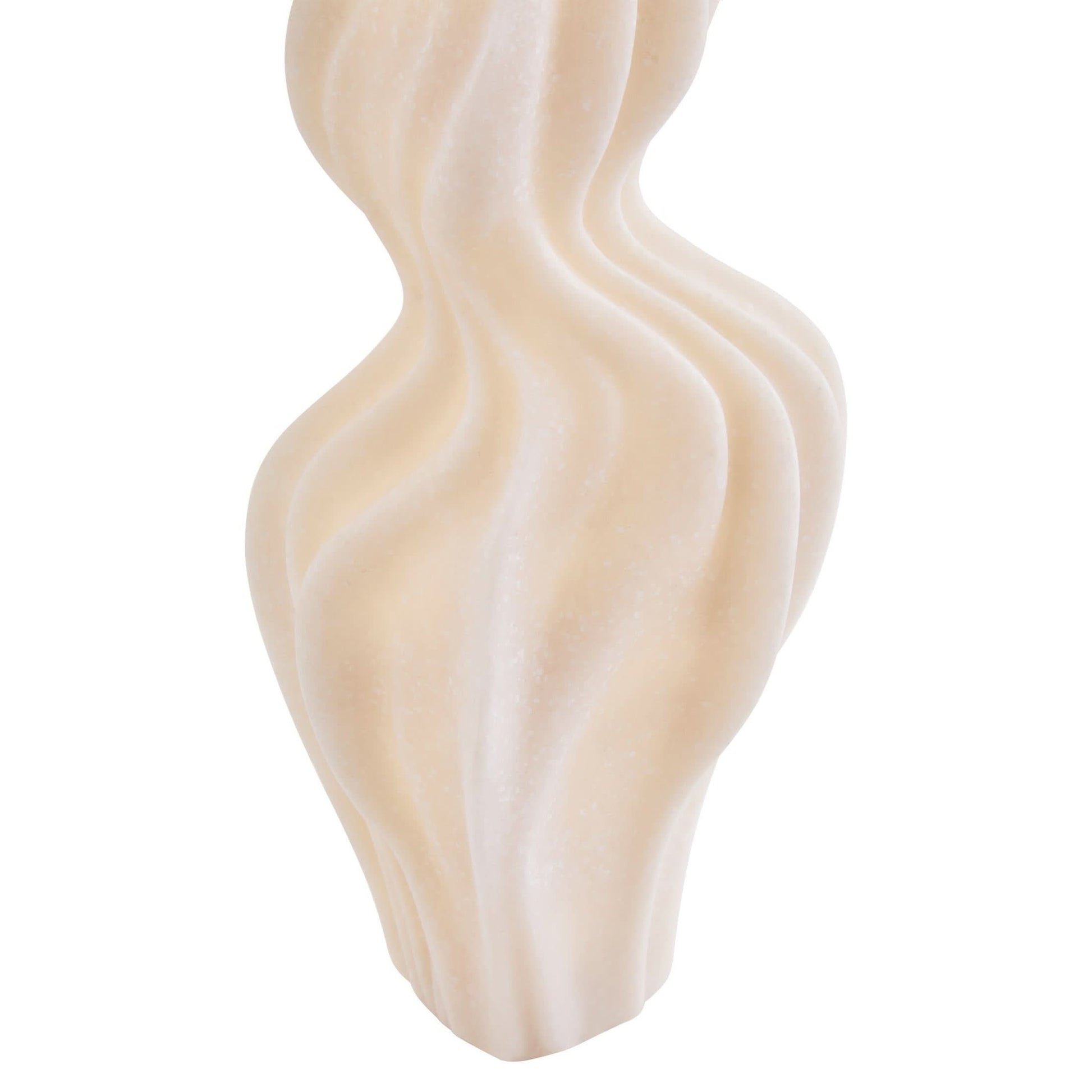 Broc White Marble Effect Organic Twist Vase   Nicholas John Interiors