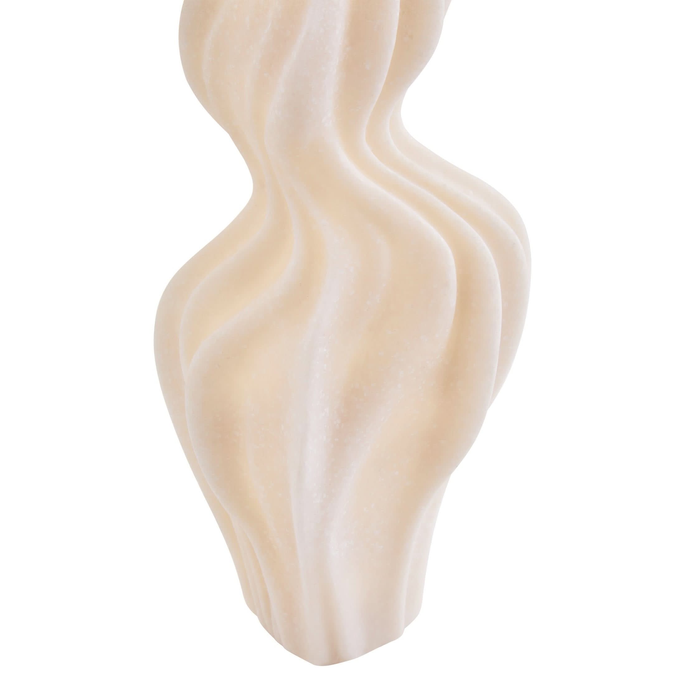 Broc White Marble Effect Organic Twist Vase   Nicholas John Interiors