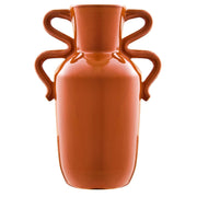 Sonata Large Burnt Orange Vase with Abstract Handles   Nicholas John Interiors