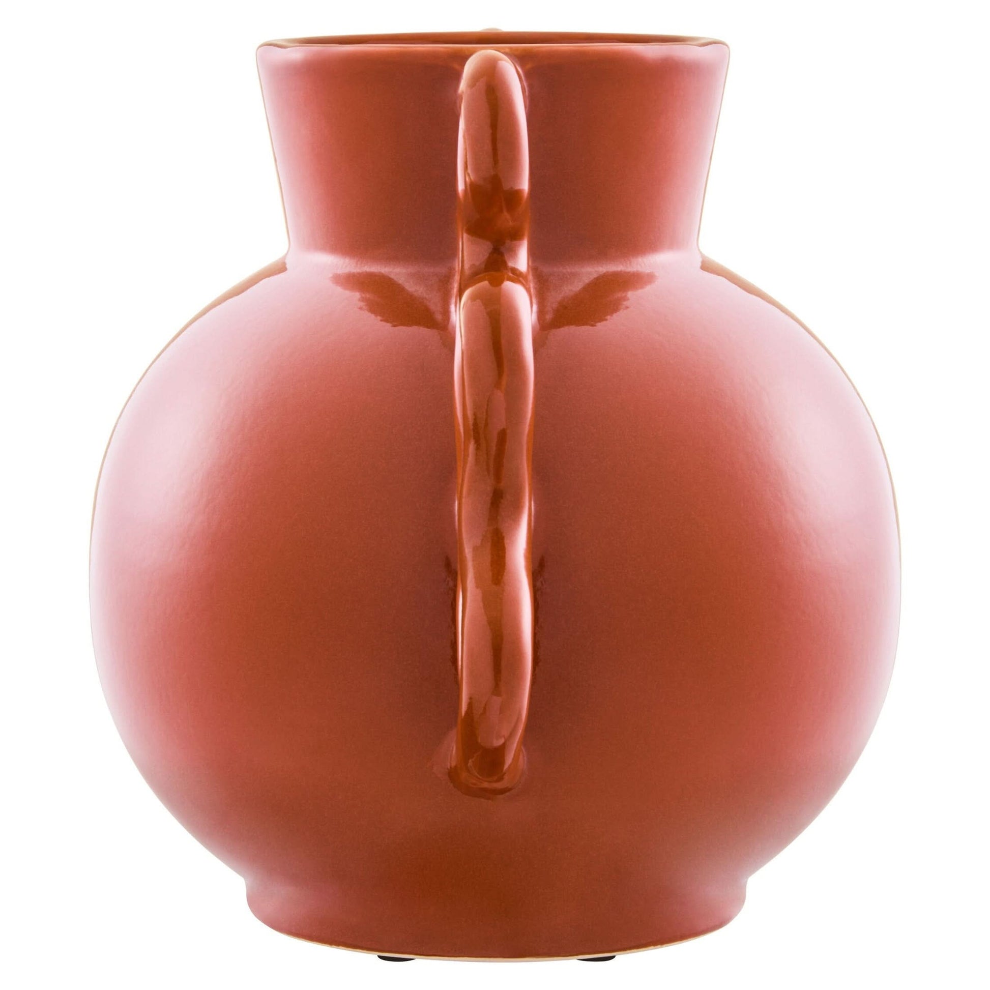Sonata Small Burnt Orange Vase with Abstract Handles   Nicholas John Interiors
