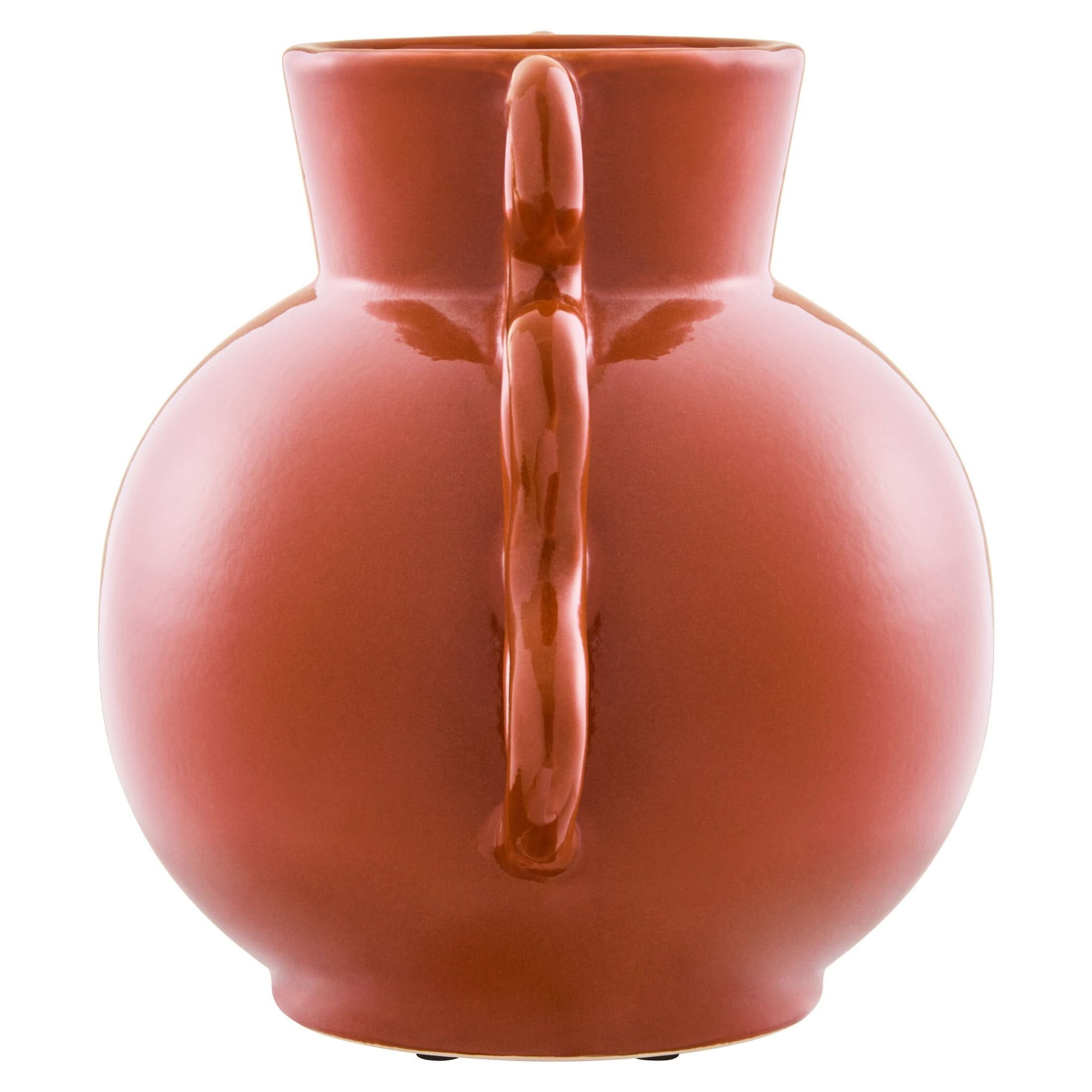 Sonata Small Burnt Orange Vase with Abstract Handles   Nicholas John Interiors