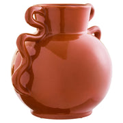 Sonata Small Burnt Orange Vase with Abstract Handles   Nicholas John Interiors
