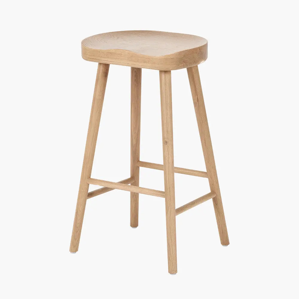Laselle Ash Wood Bar Stool  Nicholas John Interiors