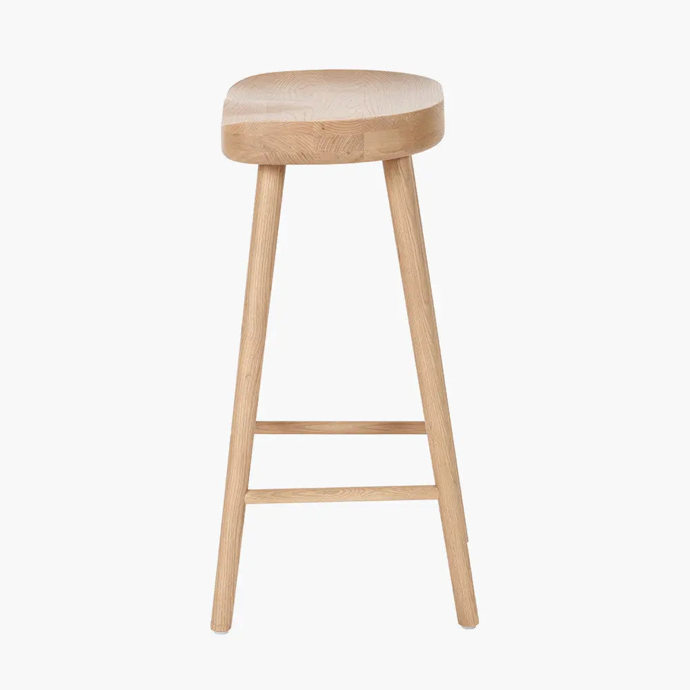 Laselle Ash Wood Bar Stool  Nicholas John Interiors