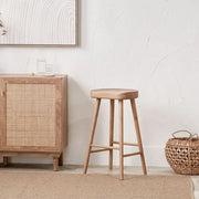 Laselle Ash Wood Bar Stool  Nicholas John Interiors