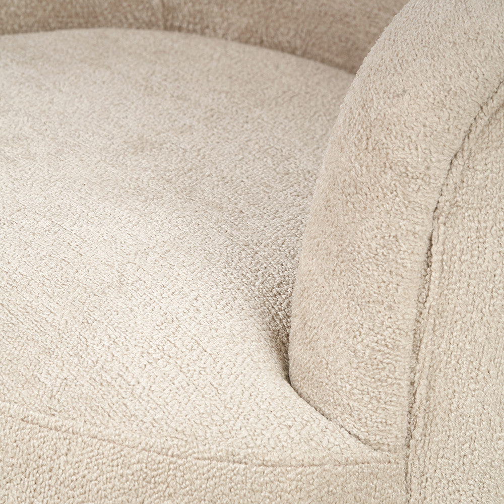 Aviana Taupe Teddy and Black Metal Chair