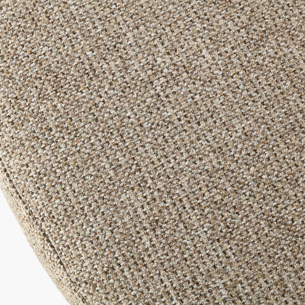 Kelsby Mocha Textured Marl Chenille and Black Metal Tub Dining Chair