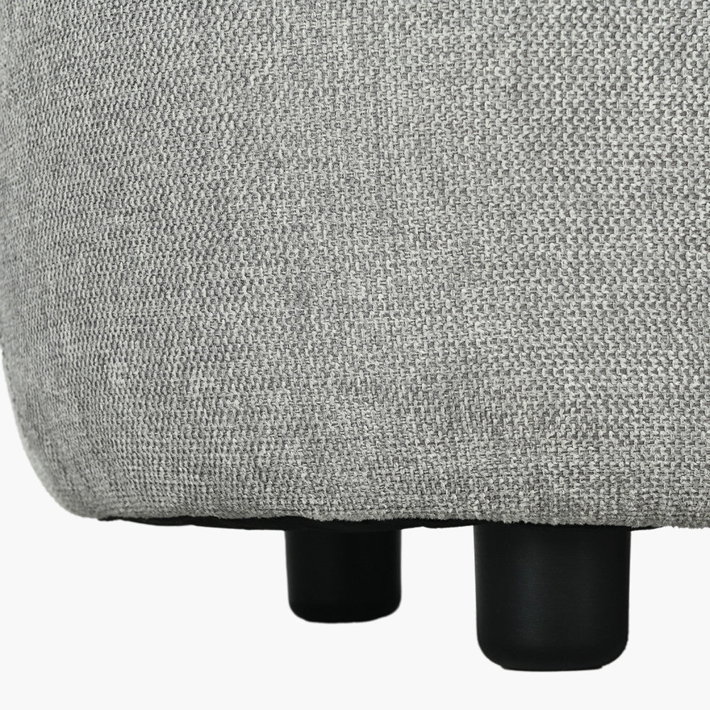 Carin Light Grey Chenille Ottoman