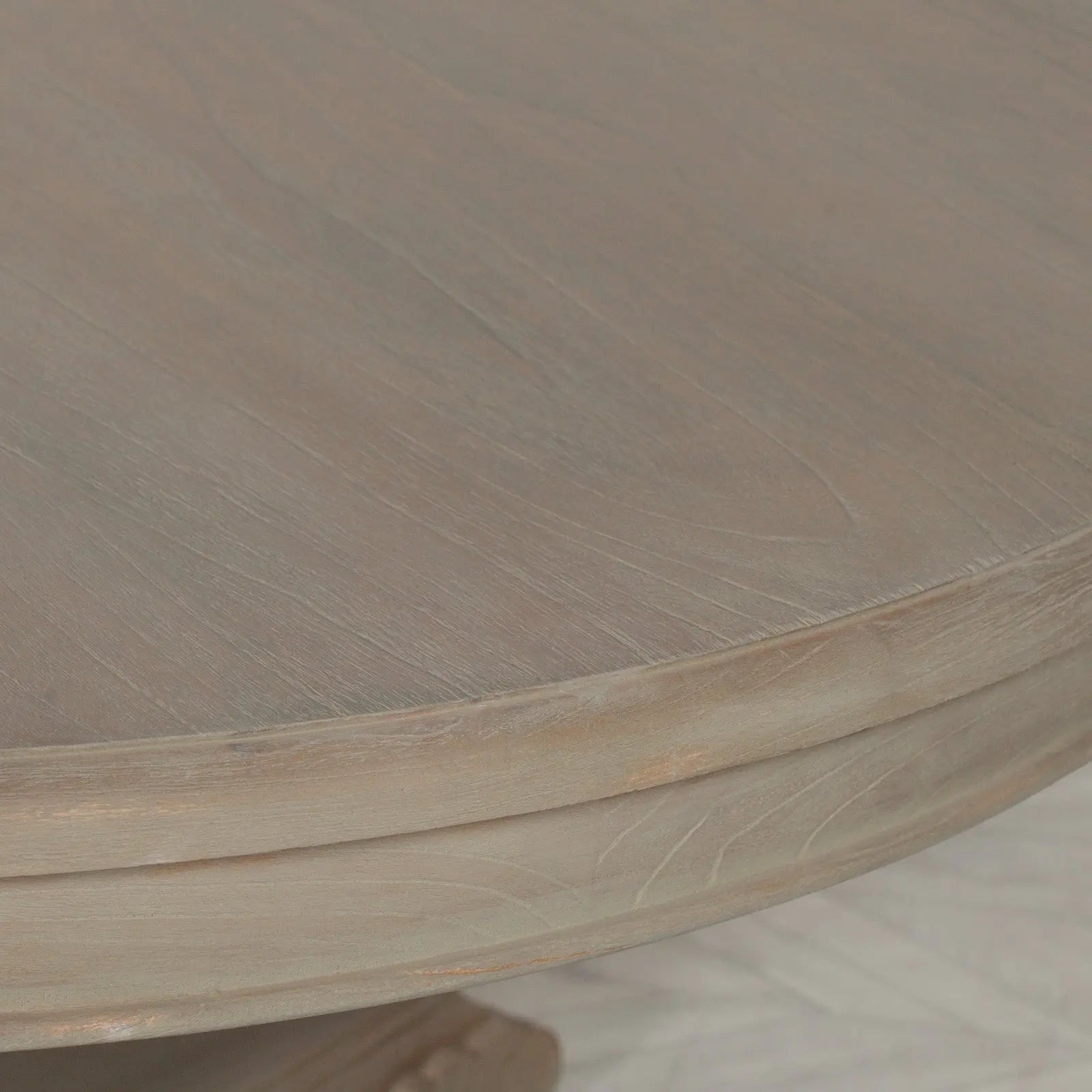 150cm Rustic Round Dining Table in Handcrafted White Cedar Wood   Nicholas John Interiors