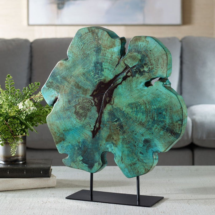 Uttermost Bahati Mounted Wooden Sculpture in Blue