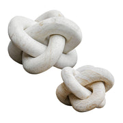 Limestone Link Indoor-Outdoor Sculptures, Set of 2