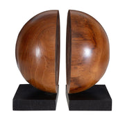 Teak and Noir Bookends Set of 2