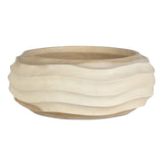 Waveform Bleached Wood Bowl